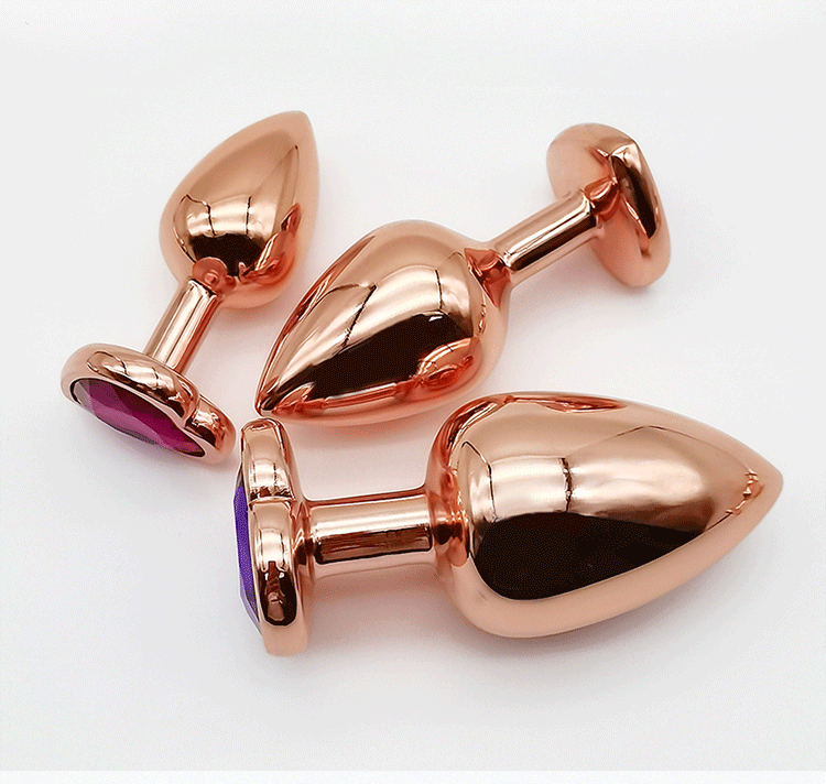 UM-PL002RG Rose Gold Metal Anal Plug
