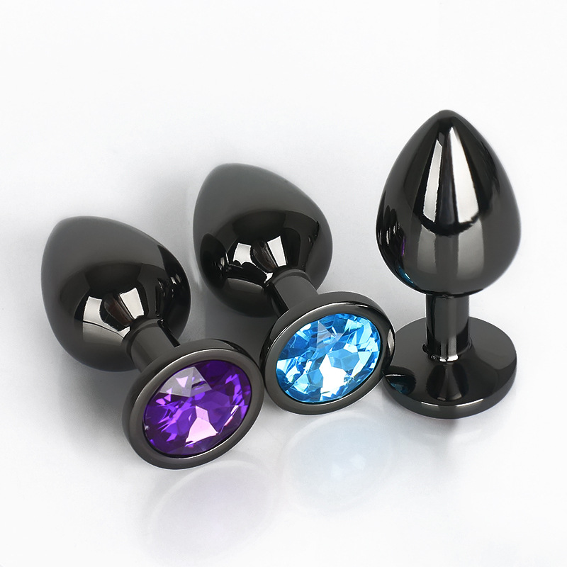 UM-PL001BLK Black Metal Anal Plug