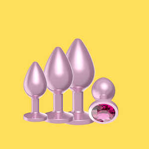 UM-GPL043PNK Dazzling Blue Metal Anal Butt Plug