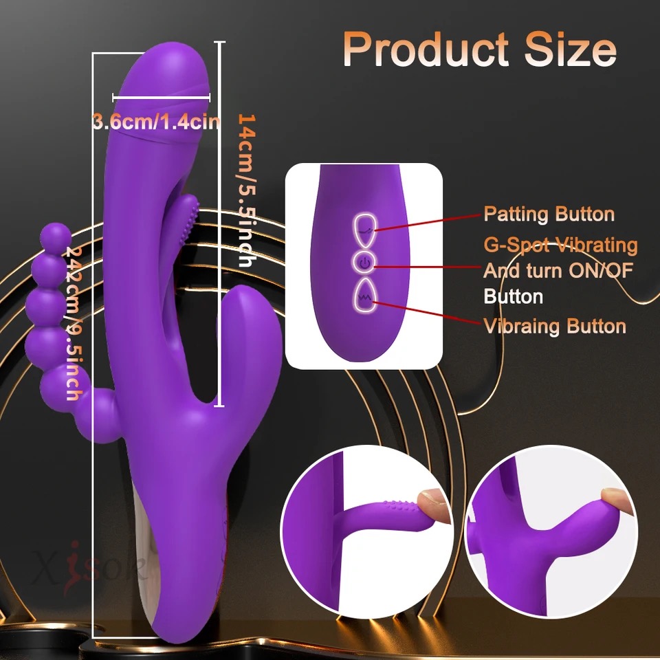 UM-TG003 Tongue Flipping Vibrator with Anal Bead