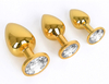 UM-PL001G Gold Metal Anal Plug - Round Shape