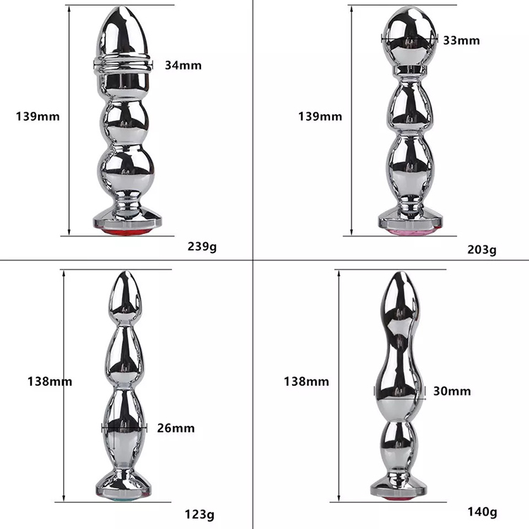 UM-PL005 Metal Anal Plug in Silver