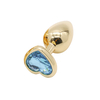 UM-PL002G Gold Metal Anal Plug - Heart Shape