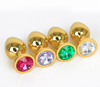 UM-PL001G Gold Metal Anal Plug - Round Shape