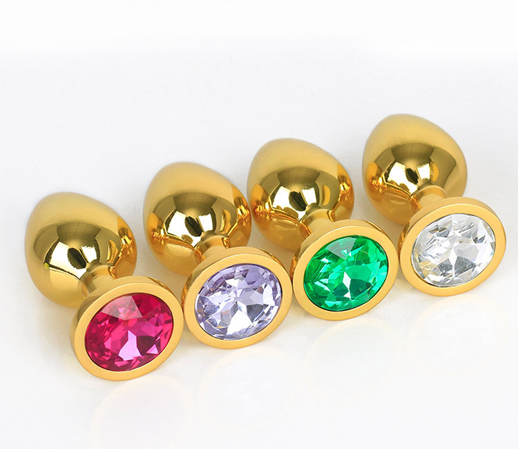 UM-PL001G Gold Metal Anal Plug - Round Shape