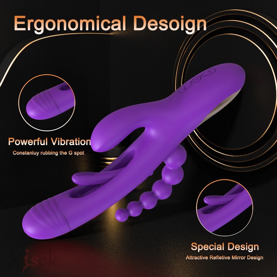 UM-TG003 Tongue Flipping Vibrator with Anal Bead