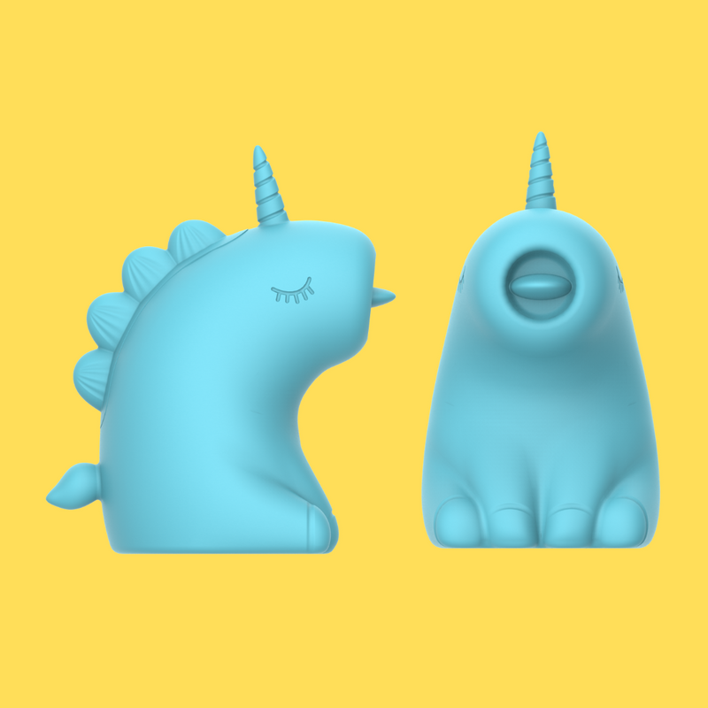 UM-BSH003 - Unicorn - Tongue Licking - Blue