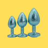 UM-PL027 Snowflake Blue Metal Anal Butt Plug