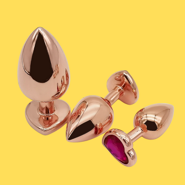 UM-PL002RG Rose Gold Metal Anal Plug