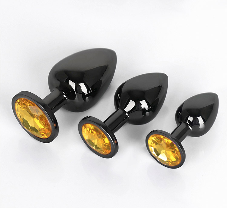 UM-PL001BLK Black Metal Anal Plug
