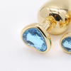 UM-PL002G Gold Metal Anal Plug - Heart Shape
