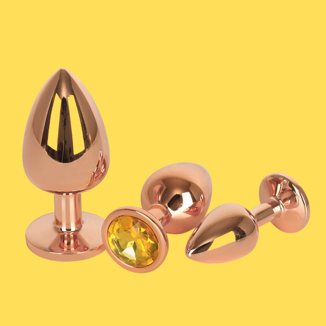 UM-PL001RG Rose Gold Metal Anal Butt Plug