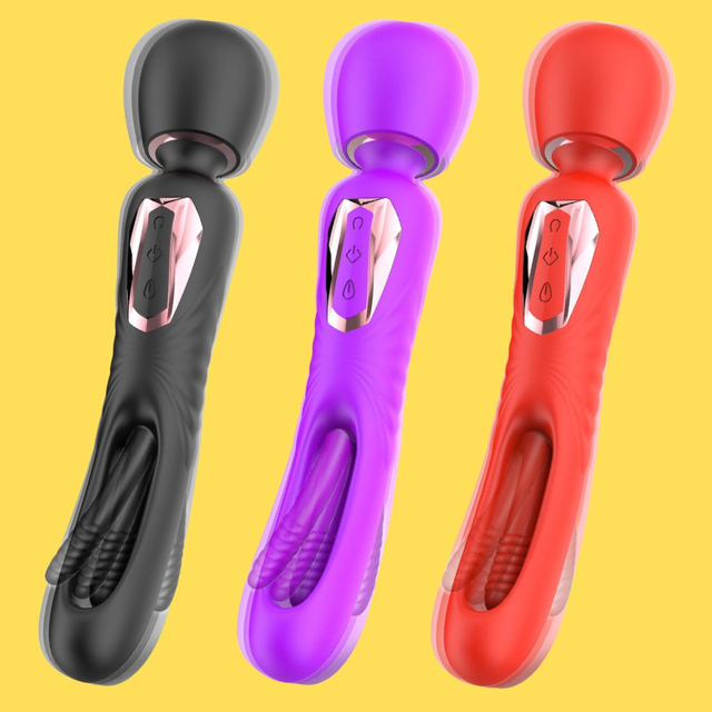UM-TG004 Tongue Tapping Vibrating AV Wand Massager