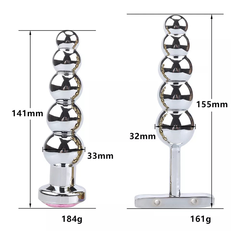 UM-PL007S Metal Anal Plug in Silver